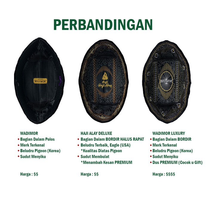 Songkok Premium Haji Alay Ac Tinggi 8, 9, 10 Peci Kopiah
