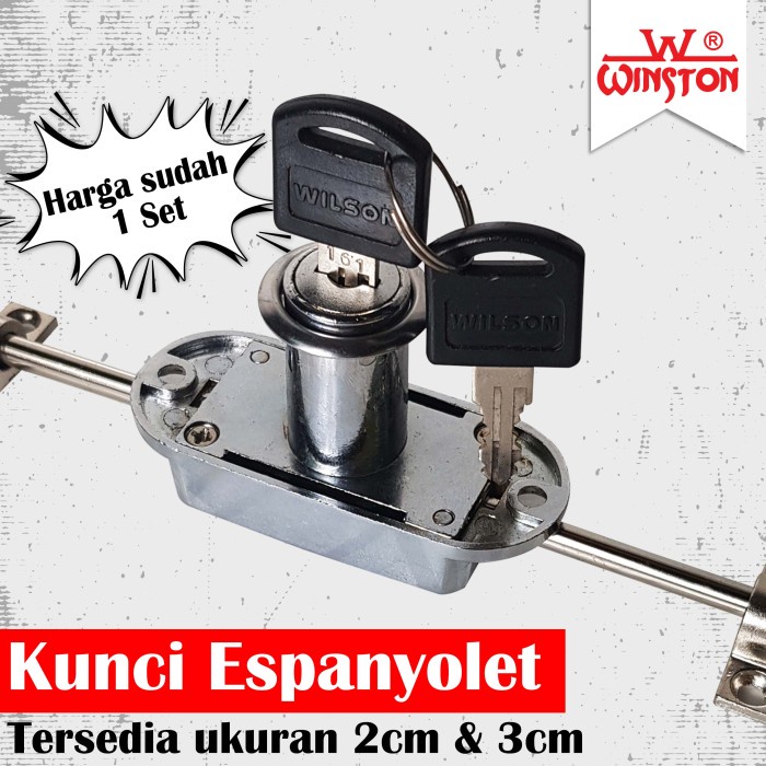 KUNCI LEMARI WINSTON ESPAGNOLETE ESPANYOLET SPANYOLET BUKAN HUBEN