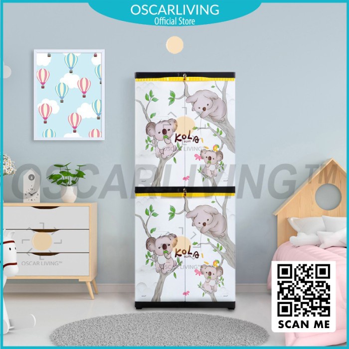 SINBAK LEMARI PAKAIAN PLASTIK MOTIF KOALA/LEMARI PLASTIK SERBAGUNA