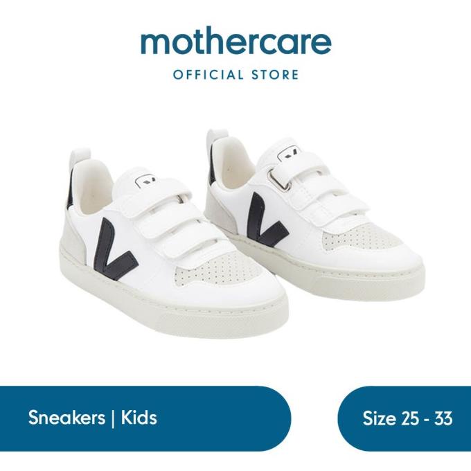 Veja V-10 Cwl White Black - Sepatu Sneakers Anak (Multicolor)