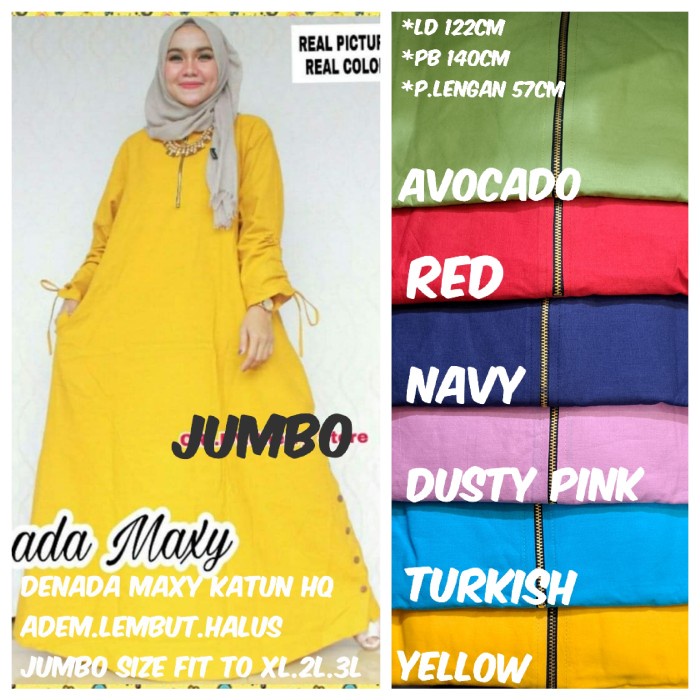 Gamis Aplikasi Bordir Katun Hq Lengan Serut Ready