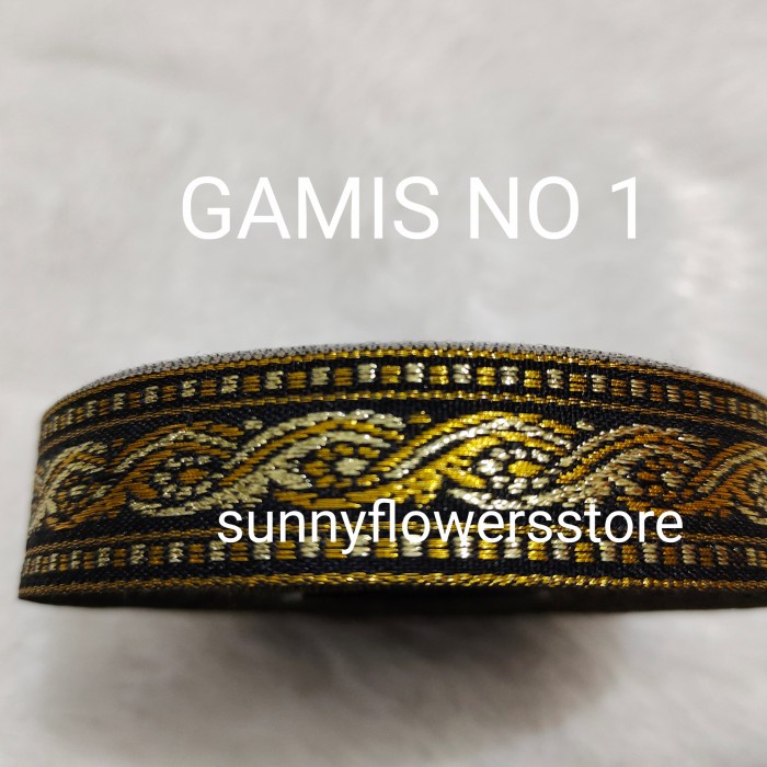 Pita Gamis Renda Bordir Gold Silver Ready