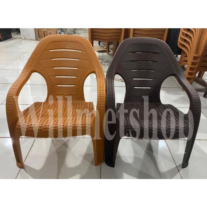 KURSI SANTAI ANYAM ROTAN PLASTIK OLYMPLAST OL 509 MIRING Berkualitas