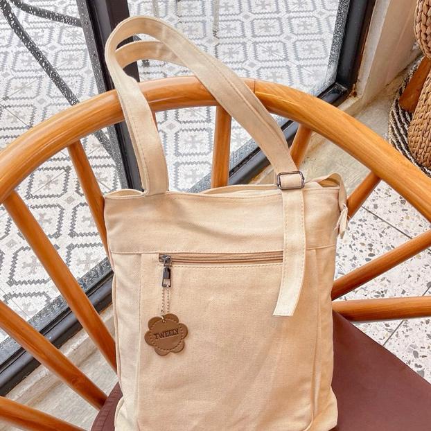 Lala Canvas Totebag - Tweelyforbag - Tas Totebag Wanita - Tas Wanita