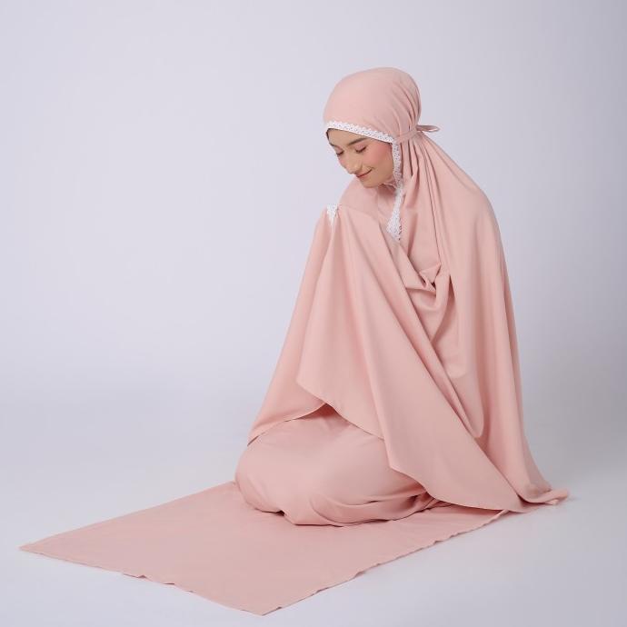 Best Seller Zm Zaskia Mecca - Yavia Cream Mukena