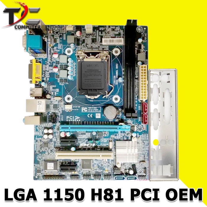 MOBO LGA 1150 H81 PCI MAINBOARD OEM DDR3 PC KOMPUTER
