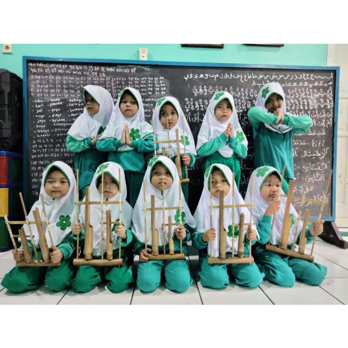 Angklung Bambu Satuan Mainan Anak Seni Musik Budaya