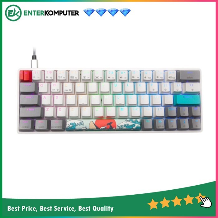 Paradox Ghost OPT 64 PBT Sea&Sun Story Mechanical Keyboard Green SW