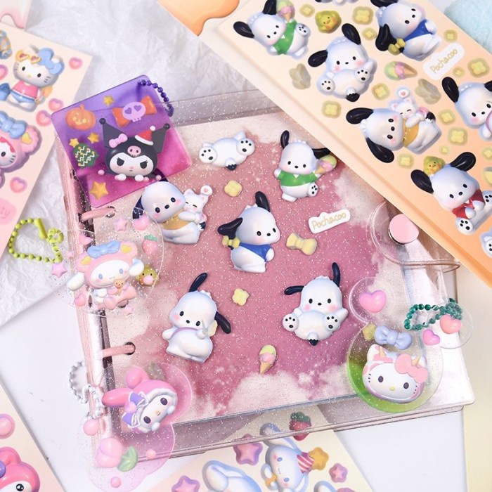 

best seller] DY PACK STICKER PREMIUM IMPORT MOTIF KARTUN SANRIO,KUROMI PREMIUM 3D