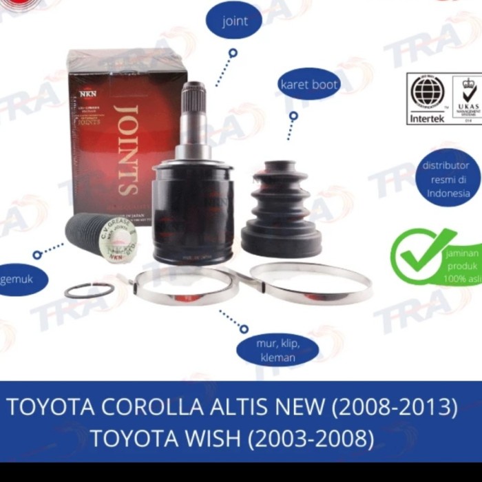 PROMO AS RODA CV JOINT DALAM NEW ALTIS 2008-2013 NKN JAPAN #ORIGINAL