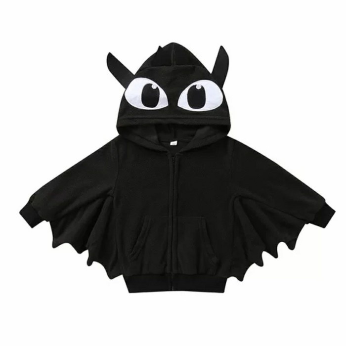Laris Toothless Dragon Kids Jacket Halloween Costume Bat Train Your Dragon