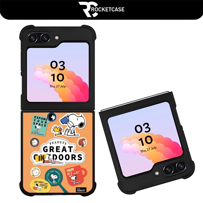 Case Casing Samsung Galaxy Z Flip 5 Flip 4 Flip 3 Z Fold 4 Fold 3 5G Snoopy RC0206