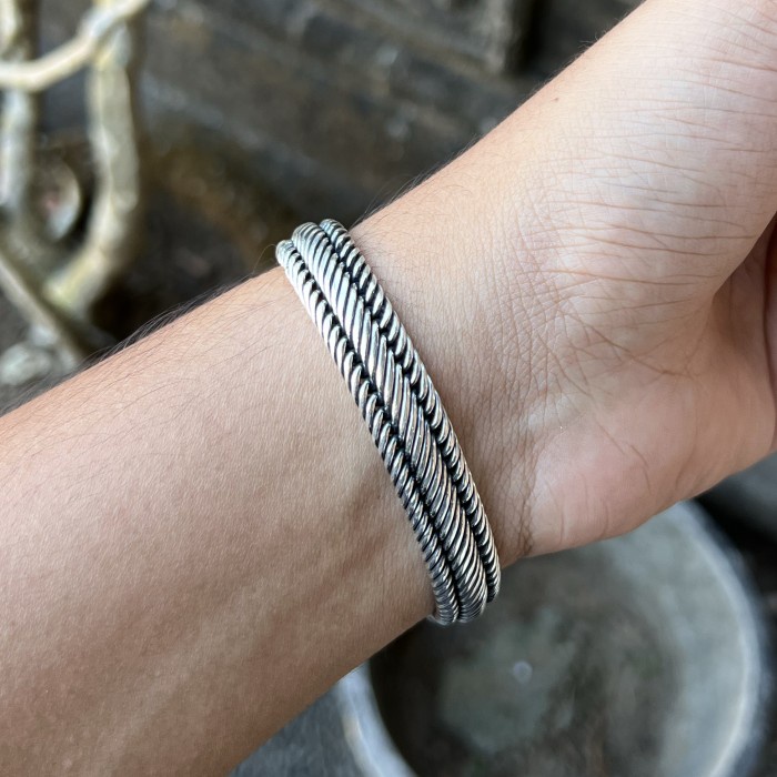 Gelang - Gelang Perak 925 Anyaman Pria