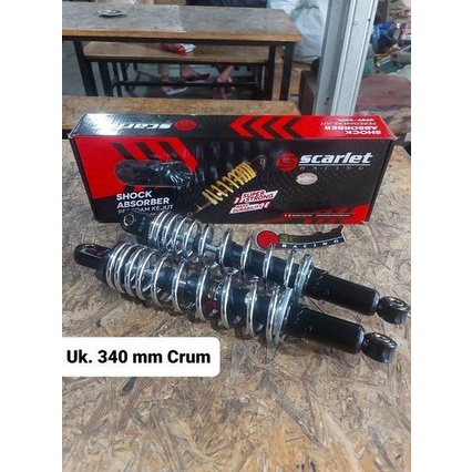 SHOCK SHOK SHOCKBREAKER BELAKANG MOTOR UNIVERSAL 34 340 SCARLET CRUM