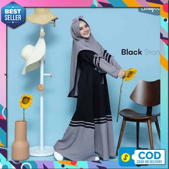 Gsmis Khimar Gamid Kerudung Syar'I Bsju Games Kekinian Dress Pesta 1 Set Gamis Satu Set Gamus Polos 