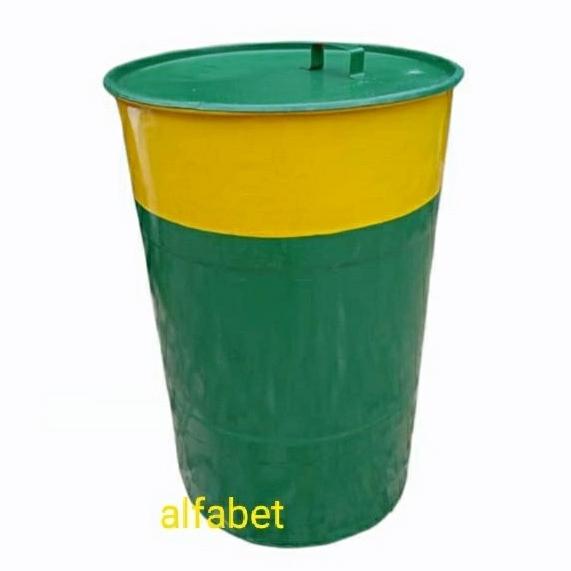 drum besi 60 L /kaleng/tong sampah/tempat sampah/tempat bakar sampah