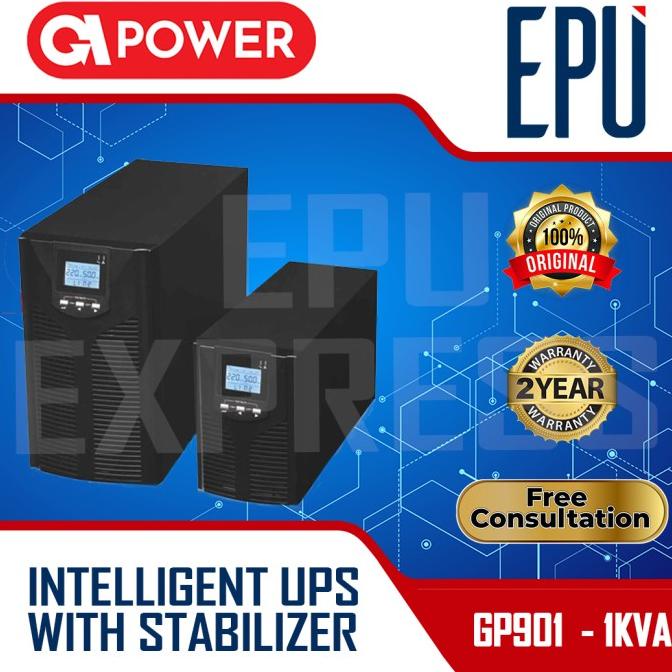 Ups Gpower Gp901 1Kva 900 Watt + Avr Stabilizer Ups Lcd Online 1000Va
