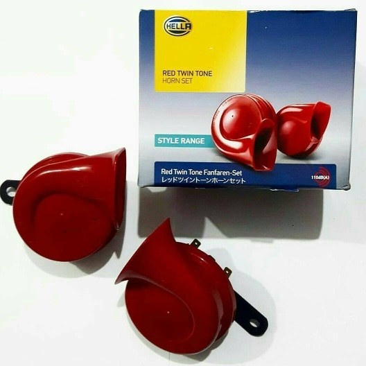 KLAKSON HELLA RED TWINTONE UNIVERSAL MOTOR MOBIL