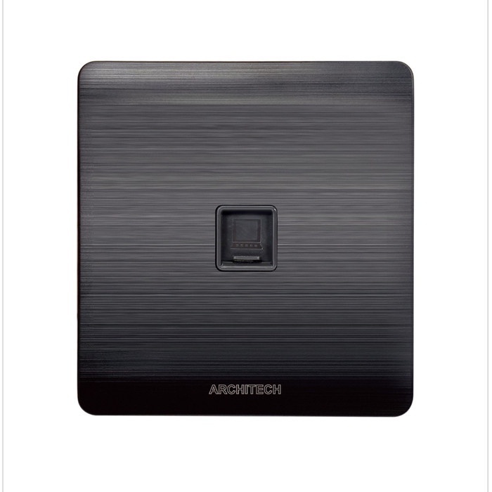 Architec Outlet data Cat6 Rj45 Platinum Black