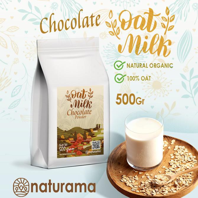 Oat Milk Powder Chocolate 500 Gram Bubuk Oat Organik Rasa Coklat