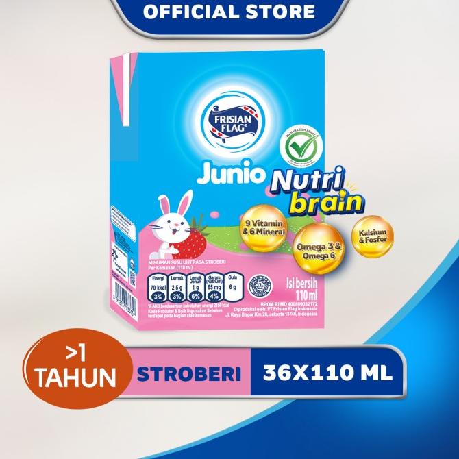 

sa8 frisian flag junio susu uht strawberry 110ml [36 pcs]