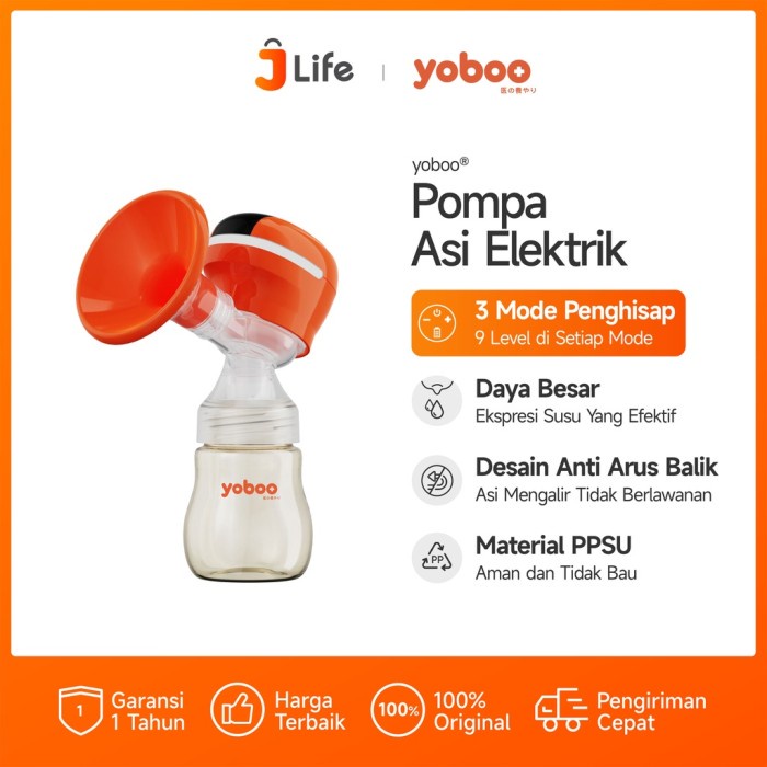 Jlife - Yoboo Single Electric Breast Pump/Alat Pompa Asi Elektrik