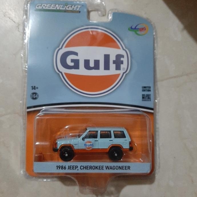 greenlight 1986 jeep cherokee wagoneer gulf