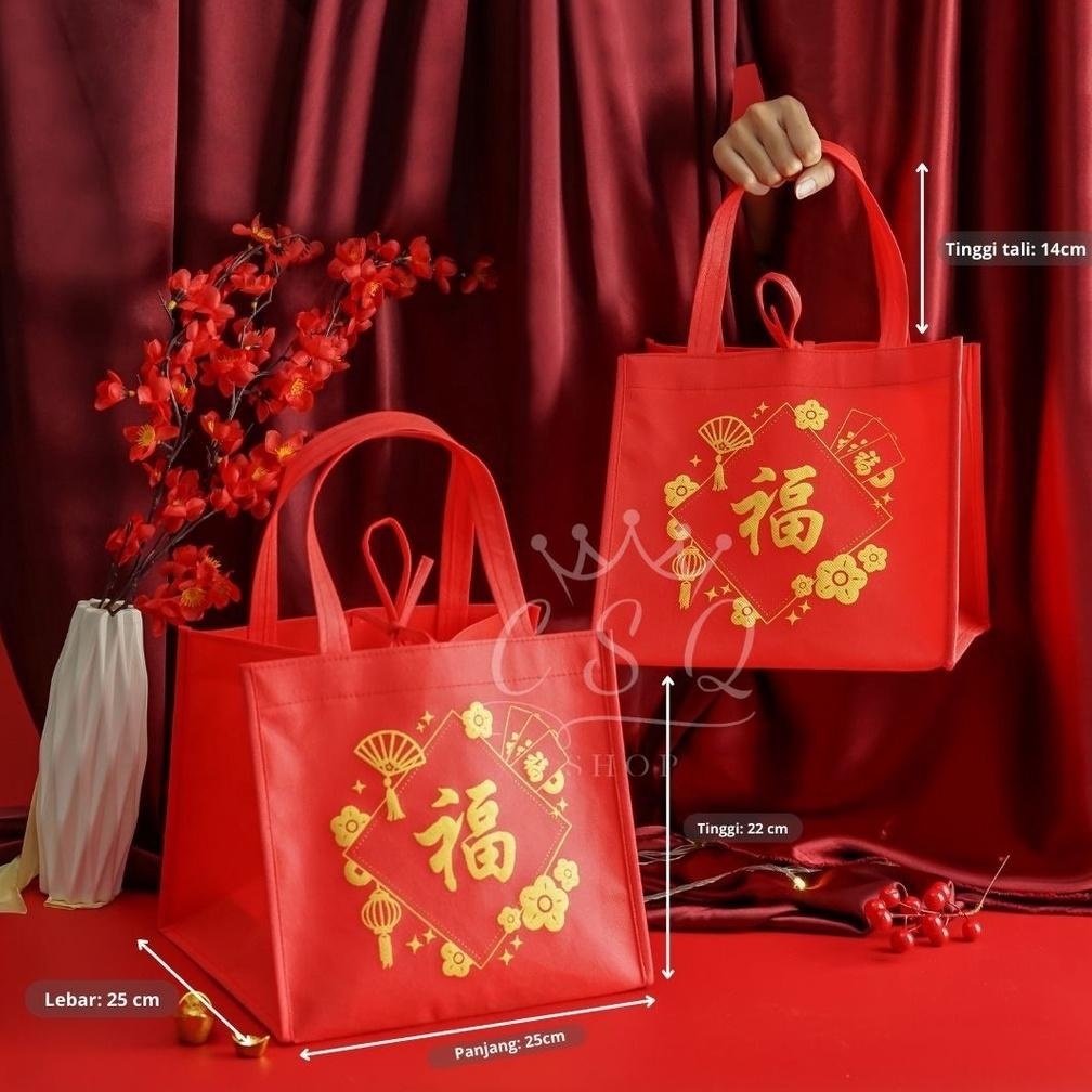 

TRY Tas Furing Hampers | Goodie Bag Sincia Spunbond | Bingkisan Kue Lapis Cny | Sincia Tas TERLARIS