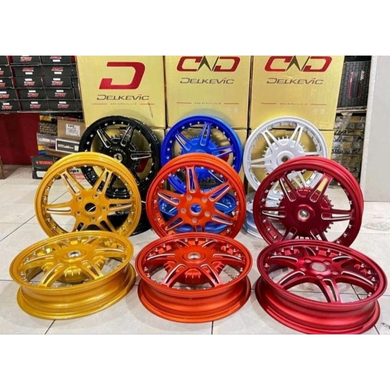 VELG RACING DELKEVIC VESPA SPRINT PRIMAVERA LX S VELG VESPA Depan Ring 12 / Lebar 3.00 Belakang Ring