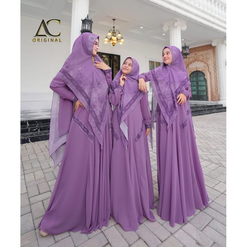 New Syar'i Rania Couple By Ac Original / Gamis Syar'i Mewah / Gamis Syar'i Kekinian / Gamis Syar'i P