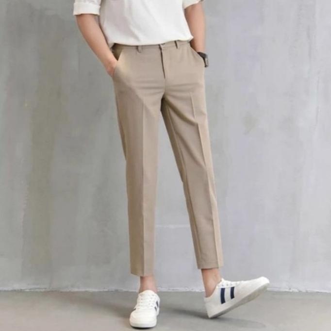 NEW PRODUK CELANA ANKLE PRIA ANGKLE PANTS CELANA FORMAL KERJA HITAM ABU KREM NAVY 