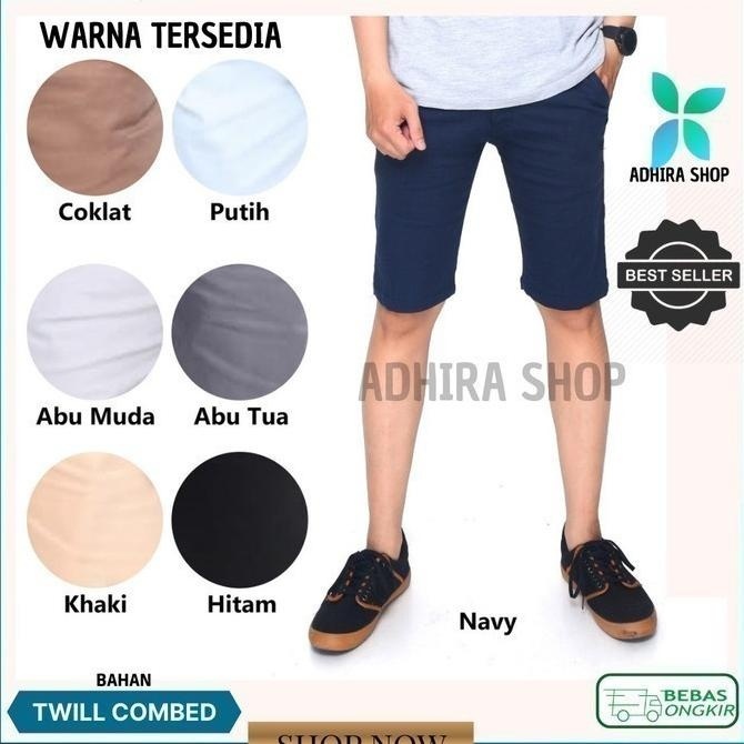 TERBARU CELANA CHINO PENDEK PRIA JUMBO CHINOS PREMIUM STANDAR SLIM FIT PUTIH 