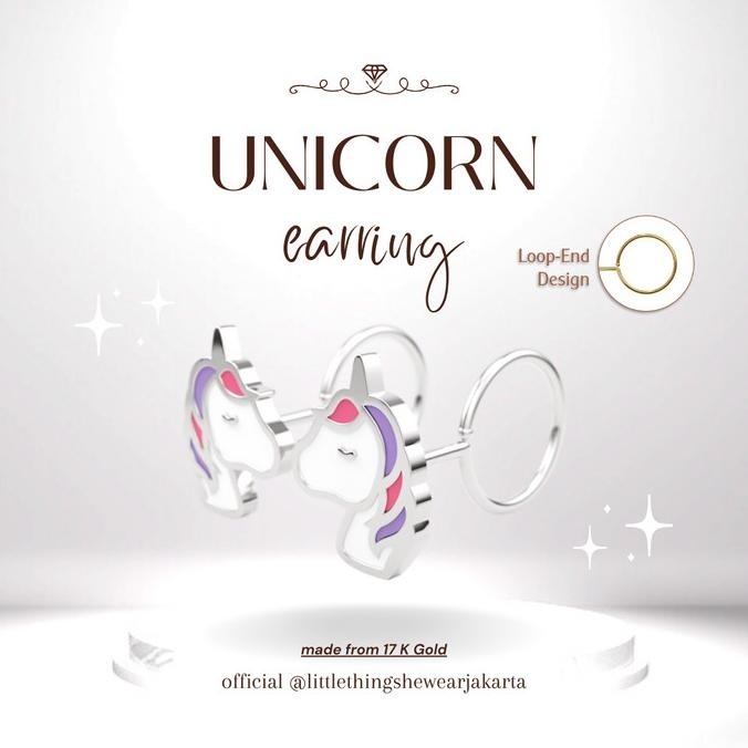 BIG SALE LITTLETHINGSHEWEAR RENEWING UNICORN SERIES LOOP END 0,66 GRAM 