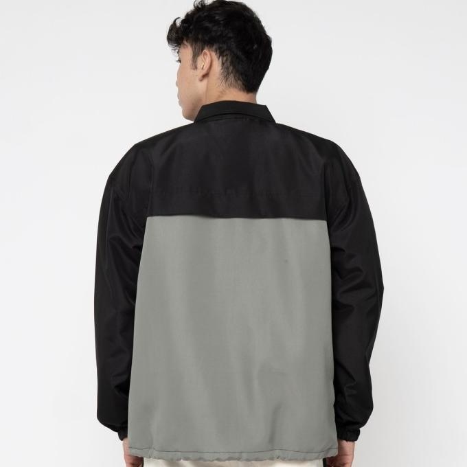 READY STOCK M231 JAKET COACH TWO TONE HITAM BACK ON TRACK 2584A 