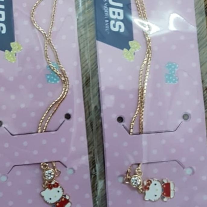 BIG SALE KALUNG ANAK BALITA HELLO KITTY KUCING LUCU KARAKTER EMAS ASLI UBS 8K 