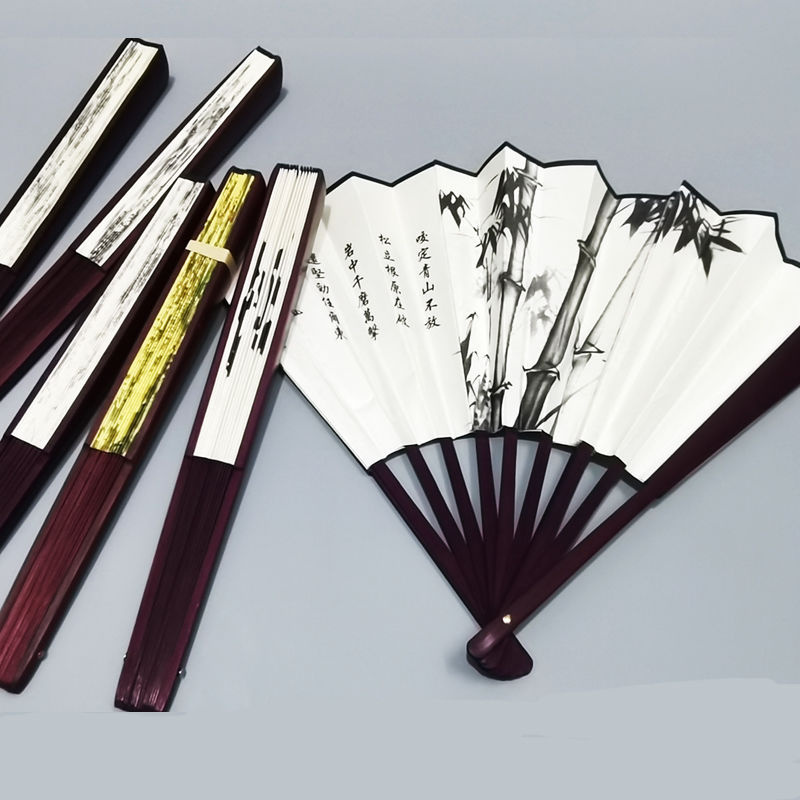 Hanfu Kipas Lipat Pria dan Wanita, Tahan Lama Portabel Yang Cocok