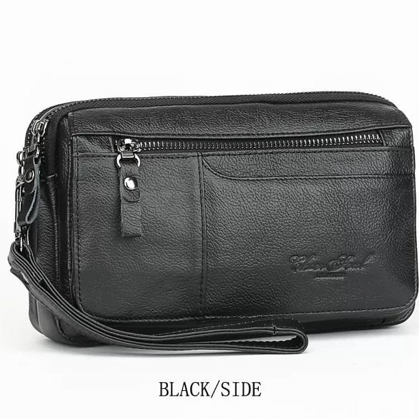 Handbag Kulit Asli Pria Tas Tangan Dompet Hp Tas Genggam