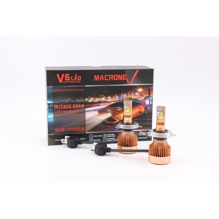 Lampu Led V6 Macrone Headlight H4 6000K