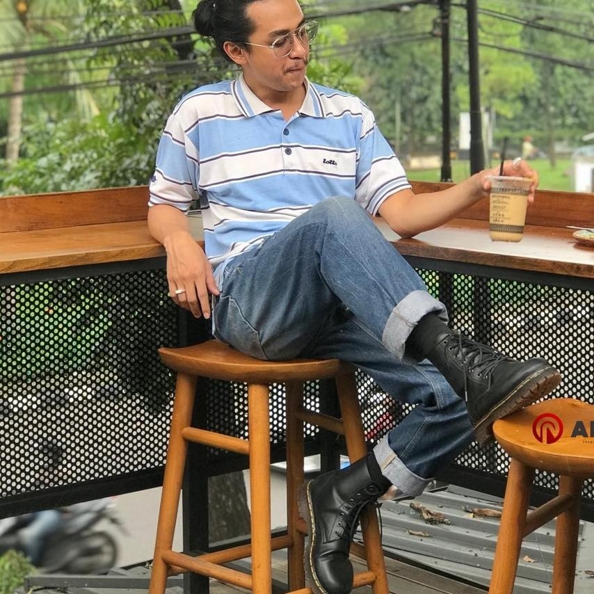 38-45 Aloof Kabina - Sepatu Boots Docmart Pria 8 Hole Kulit