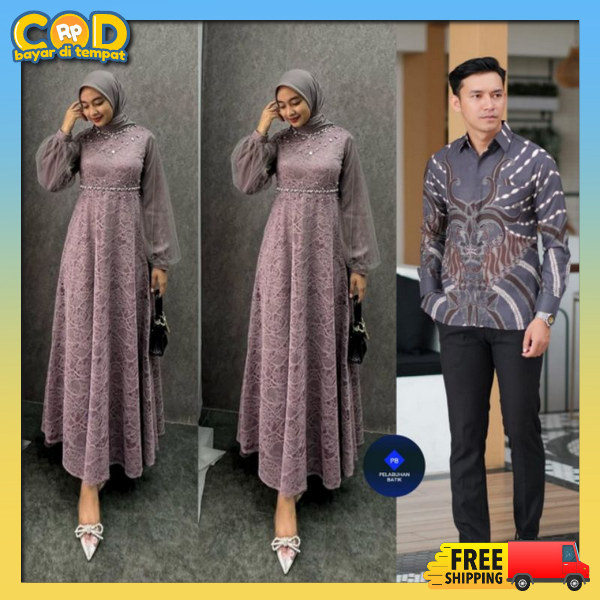 Kapel Cople Bj Muslim Satu Setel Cp Gamis Syari Pakaian Keluarga Murah Bj Sarimbit Games Kopel Ganis