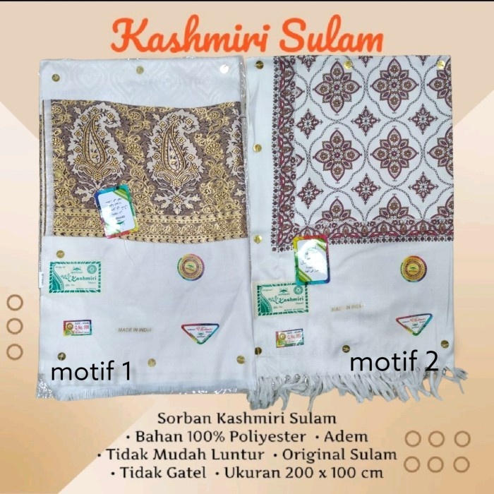sorban SORBAN EXCLUSIVE KASHMIRI SHAWL PREMIUM QUALITY(M2V1) sorban anak laki laki sorban panjang BE