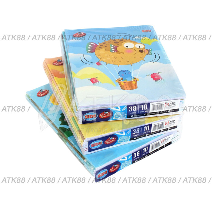 

Buku Tulis Sidu Sinar Dunia 38 Lembar Pak Isi 10 Buku