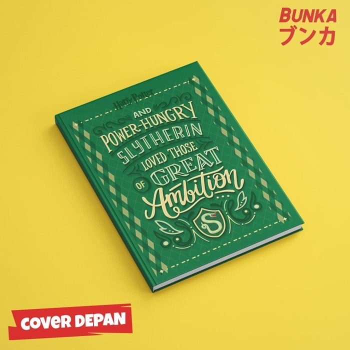 

Notebook Harry Potter Slytherin Quote Hardcover A5 Buku Catatan