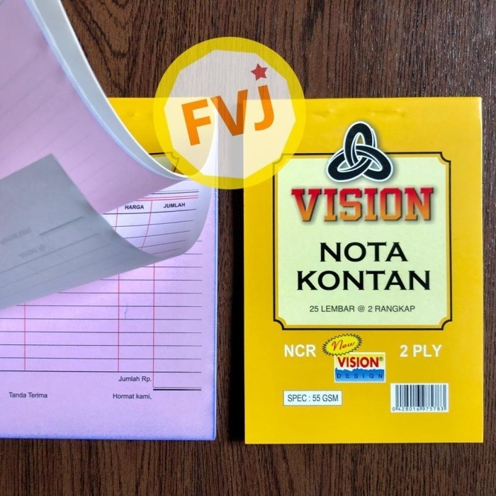 

10 Buku Vision Nota Kontan 2 Rangkap / 2 Ply Harga Grosir