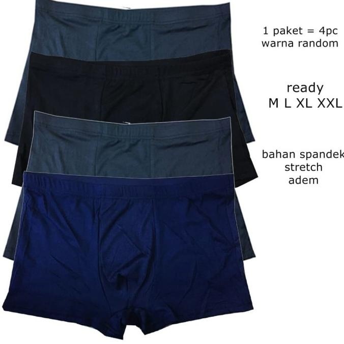 VM - 4 pcs Boxer Celana Dalam Pria Stretch elastis