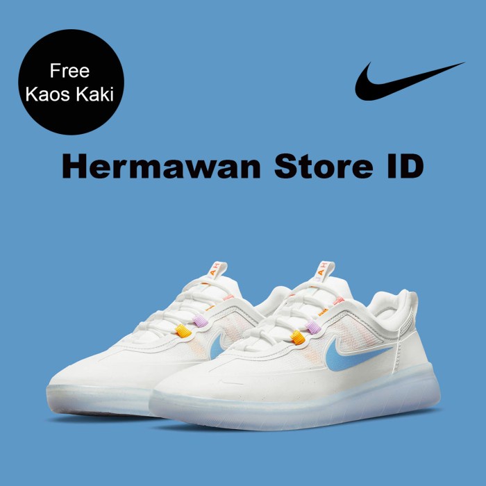 [Original] Sb Nyjah Free 2 White Blue Ice Terbaru