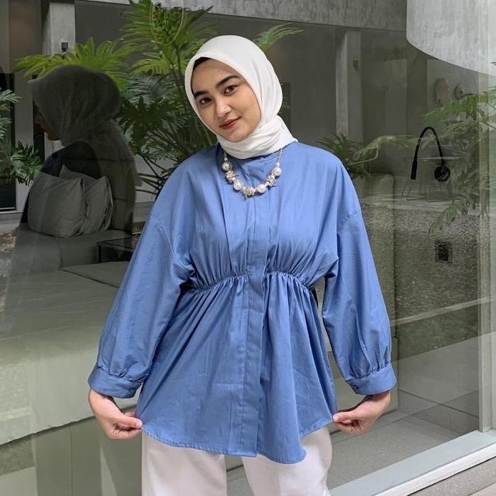 grosir_solo || ALYA SHIRT / LAURA TOP BLOUSE KERUT DEPAN / ATASAN CRINKLE BLOUSE KEMEJA KERUT