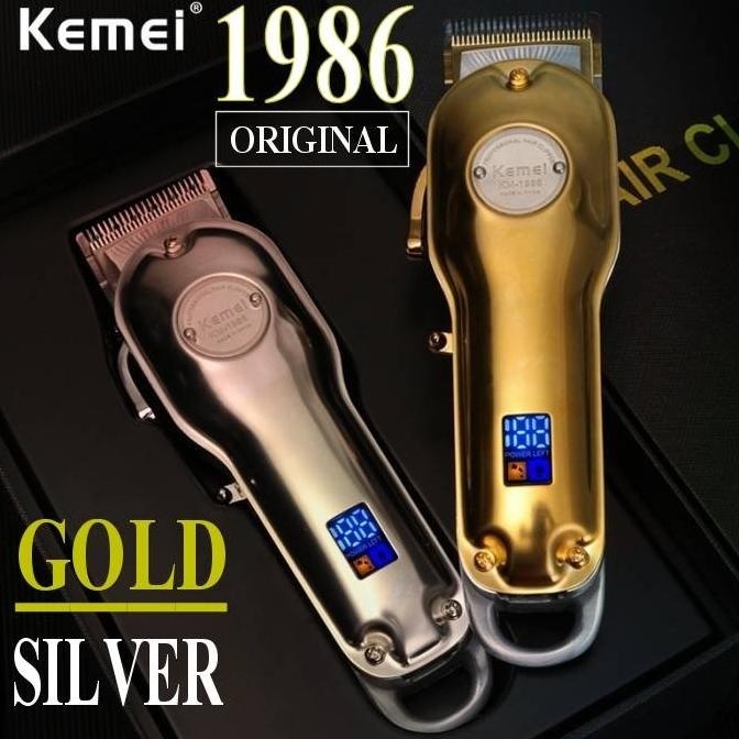 KM1986 KEMEI 1986 Original Mesin Cukuran Rambut KM-1986 GOLD