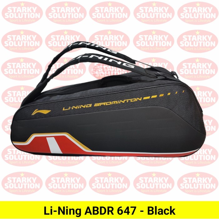 [Original] Tas Bulutangkis Lining Abdr 647 Badminton Bag 2R Thermo Original Black Diskon