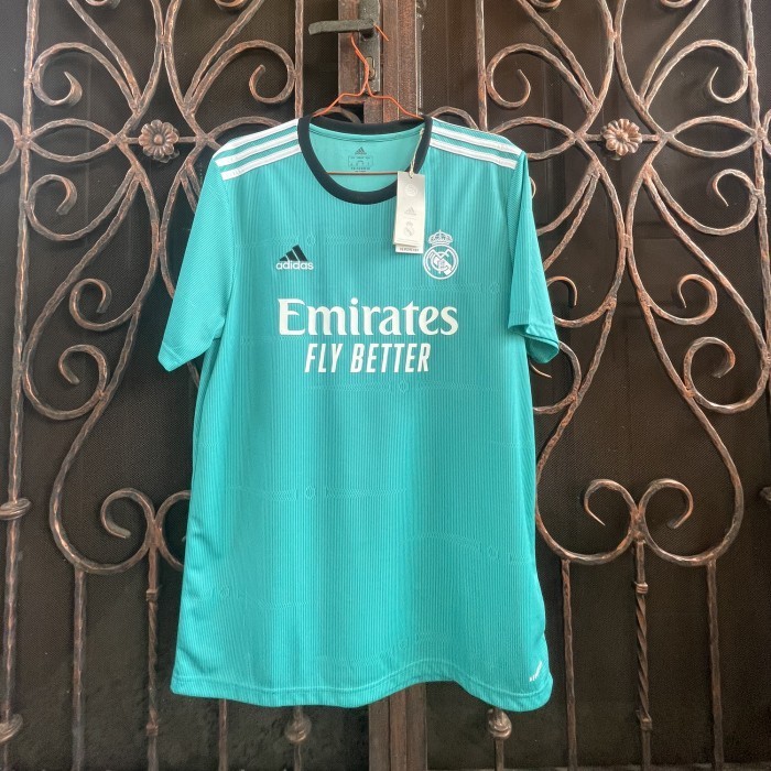 ✅Baru Jersey Baju Bola Real Madrid Third 2021/2022 21/22 Original Jsy Berkualitas